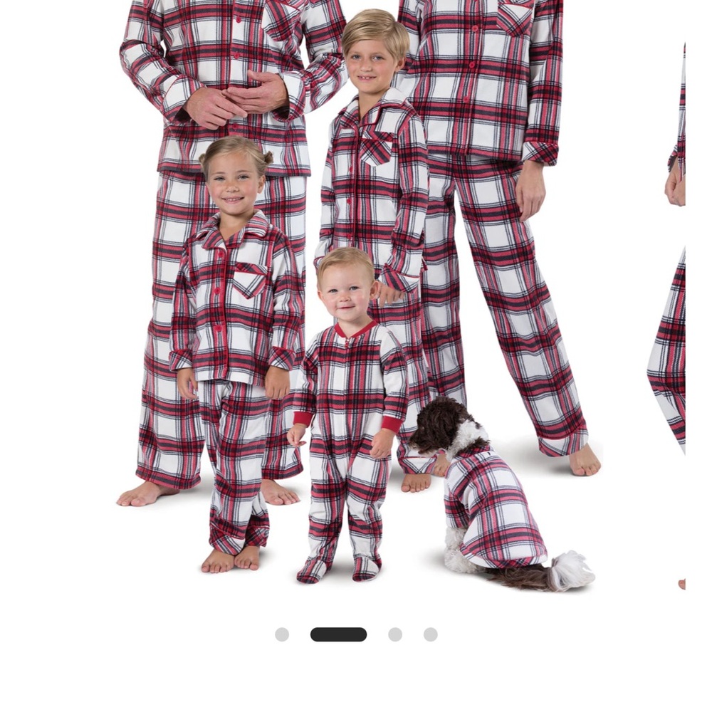 NWT Pajamagram Men’s fleece Pajamas - Red and Black plaid - Picture 3 of 4